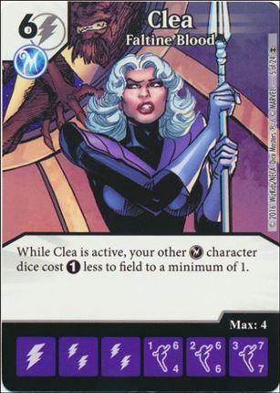 Marvel Dice Masters Doctor Strange card 5 Clea: Faltine Blood