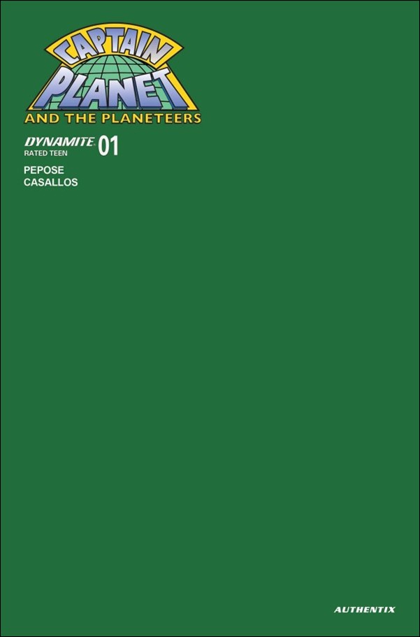 Captain Planet (2025) issue 1-U Green Blank Authentix Sketch Cover