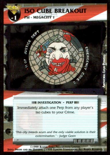 Dredd: The Card Game card 85 Iso Cube Breakout