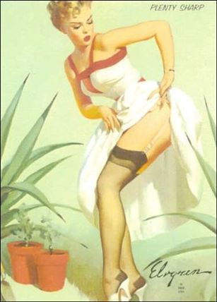 Elvgren's Calendar Pinups (Base Set) card 48 Plenty Sharp