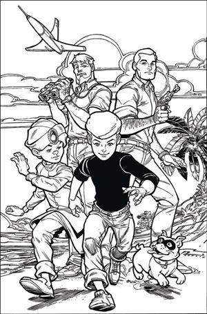 Jonny Quest (2024) issue 1-T Chad Hardin Line Art Virgin 1:40 Cover