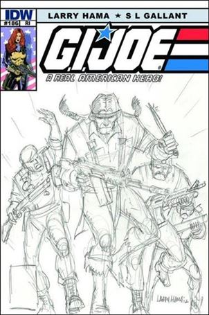 G.I. Joe: A Real American Hero issue 186-B Larry Hama 1:10 Sketch Cover