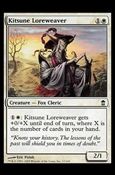 Magic the Gathering: Saviors of Kamigawa (Base Set) card 17 Kitsune Loreweaver