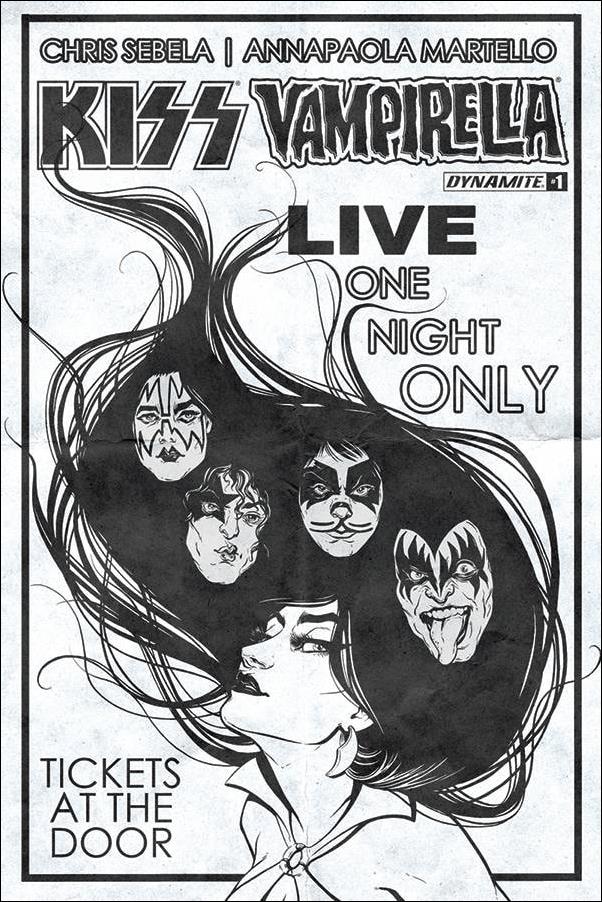 KISS / Vampirella issue 1-G Carli Ihde 1:20 Black and White Cover