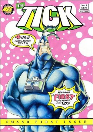Tick (1988) issue 1-F Pink w/ White Dots Background Cover (5th Printing)