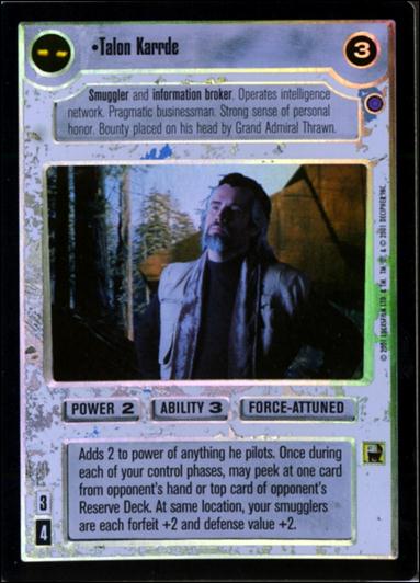 Star Wars: Reflections III (Base Set) card 107 Talon Karrde