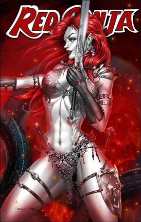 Red Sonja: Black White Red issue 2-R Jamie Tyndall Red Wrap Cover 1/100