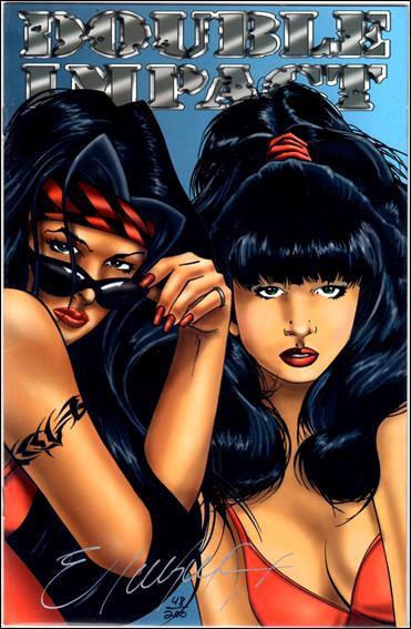 Double Impact (1996) issue 1-E DF Wraparound Cover (signed by R. Carralero) 1/200