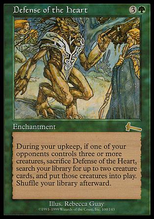 Magic the Gathering: Urza's Legacy (Base Set) card 100 Defense of the Heart