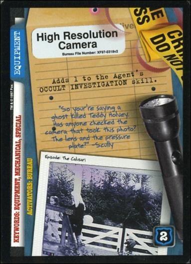 X-Files: The Truth Is Out There (Base Set) card XF97-0318v2 High Resolution Camera