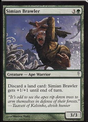 Magic the Gathering: Coldsnap (Base Set) card 122 Simian Brawler