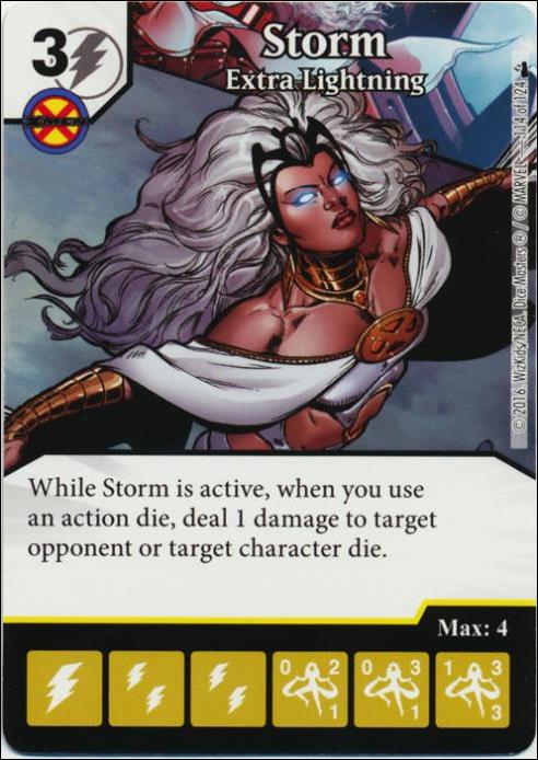 Marvel Dice Masters Deadpool card 114 Storm: Extra Lightning