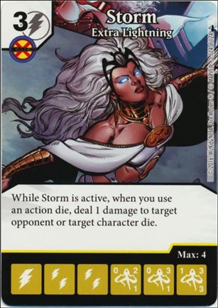 Marvel Dice Masters Deadpool card 114 Storm: Extra Lightning