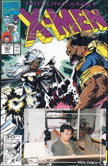 Uncanny X-Men (1981) issue 283-B Comics X-Press (Signed by Whilce Portacio) 1/3000