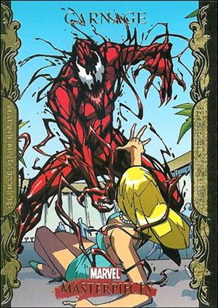 2007 Marvel Masterpieces (Parallel Gold Border Base Set) card 17 Carnage