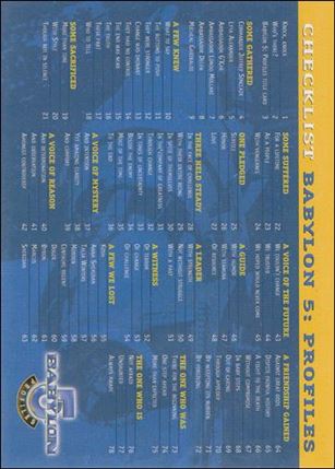 Babylon 5: Profiles (Base Set) Cover Image 2