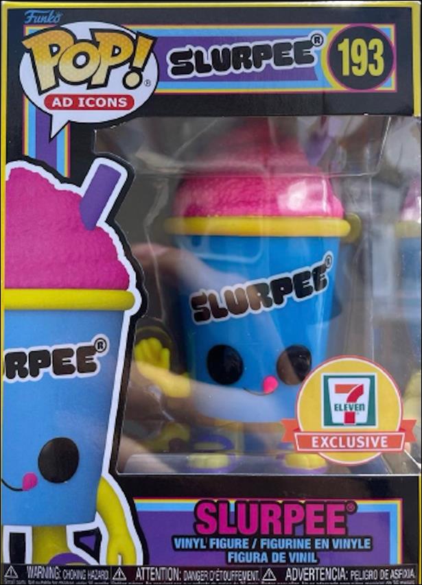 POP! Ad Icons figure 193 Slurpee (Blacklight) (Blue Cup) 7-Eleven Exclusive
