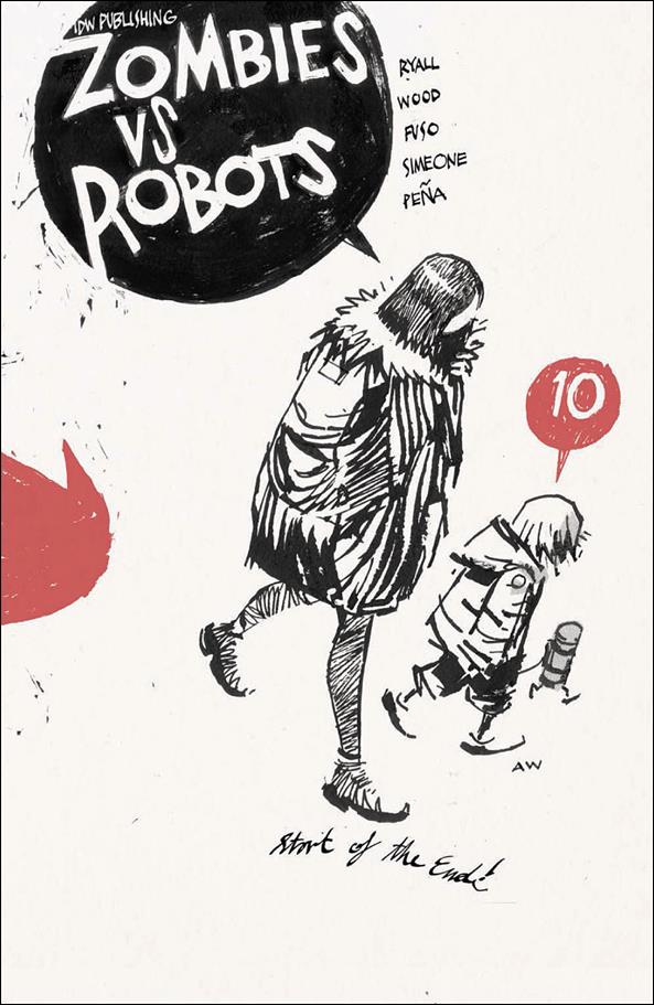 Zombies vs Robots (2015) issue 10 Ashley Wood Wraparound Cover