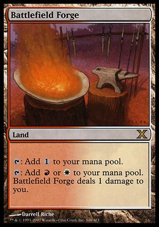 Magic the Gathering: 10th Edition (Base Set) card 348 Battlefield Forge