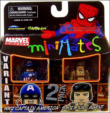 Marvel Minimates figure 76-B WW2 Captain America and S.H.I.E.L.D. Agent