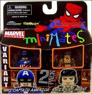 Marvel Minimates figure 76-B WW2 Captain America and S.H.I.E.L.D. Agent