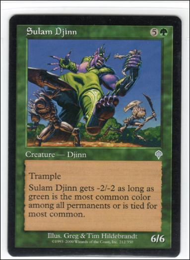Magic the Gathering: Invasion (Base Set) card 212 Sulam Djinn