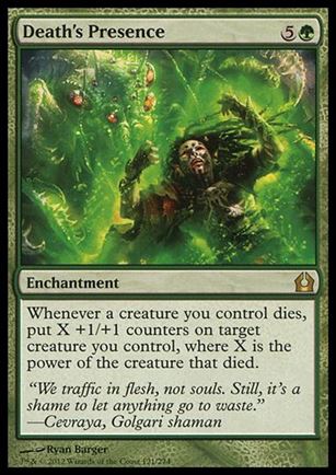 Magic the Gathering: Return to Ravnica (Base Set) card 121 Death's Presence