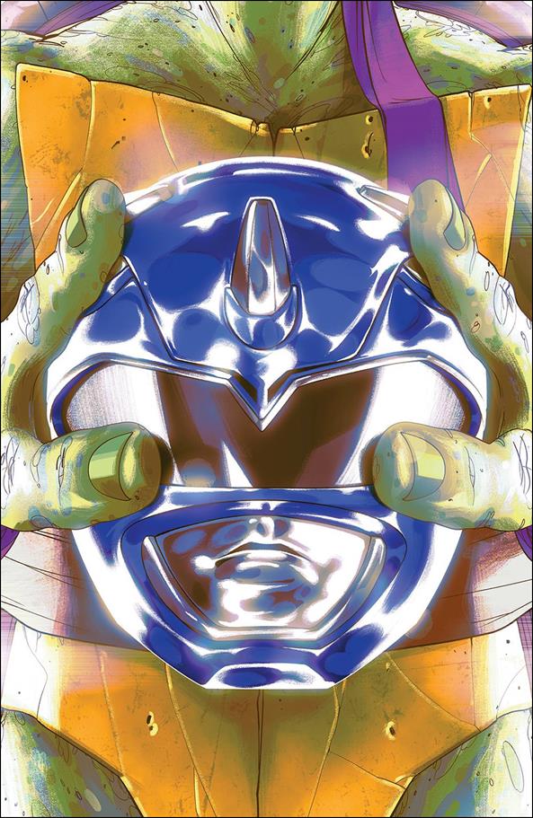 Mighty Morphin Power Rangers/Teenage Mutant Ninja Turtles issue 3-E Goni Montes "Donatello/Blue Ranger" Cover