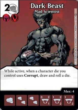 Marvel Dice Masters Dark X-Men Team Pack card 5 Dark Beast: Mad Scientist 