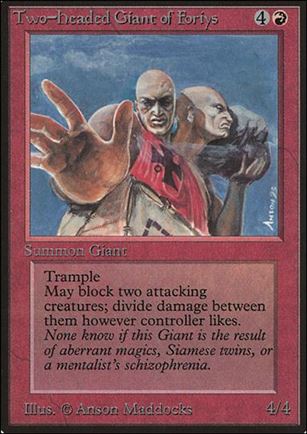 Magic the Gathering: Limited Edition Beta (Base Set) card 180 Two-Headed Giant of Foriys
