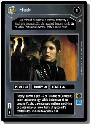 Star Wars: Enhanced Jabba's Palace (Base Set) card 10 Boushh