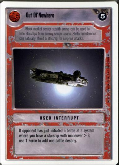 Star Wars: Premiere Unlimited (Base Set) card 272 Out Of Nowhere