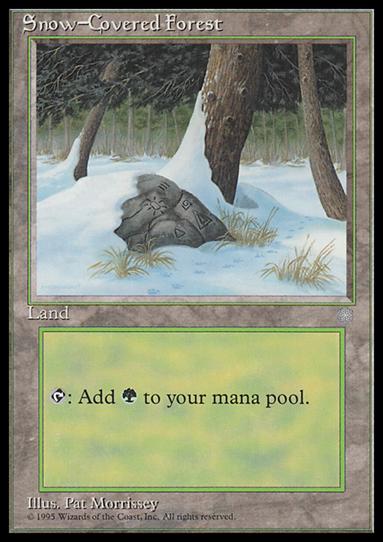 Magic the Gathering: Ice Age (Base Set) card 373 Snow-Covered Forest