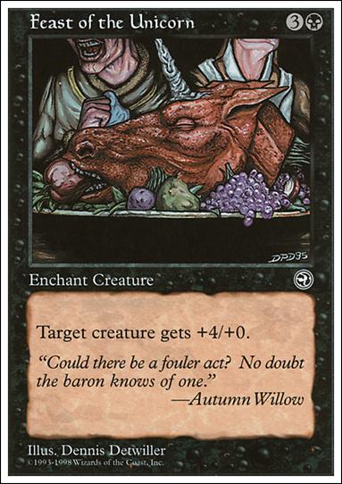 Magic the Gathering: Anthologies (Base Set) card 22 Feast of the Unicorn