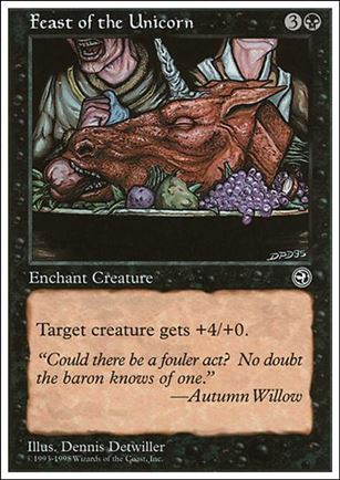 Magic the Gathering: Anthologies (Base Set) card 22 Feast of the Unicorn