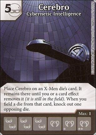 Marvel Dice Masters Uncanny X-Men  card 62 Cerebro: Cybernetic Intelligence