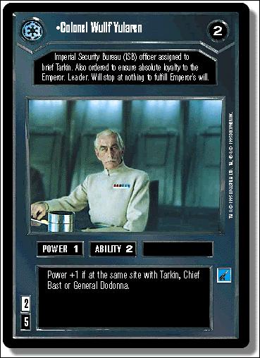 Star Wars: Premiere Limited (Base Set) card 25 Colonel Wulff Yularen
