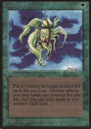 Magic the Gathering: Limited Edition Beta (Base Set) card 209 Living Artifact