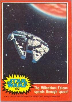 Star Wars: Series 2 (Base Set) card 122 The Millennium Falcon speeds through space!