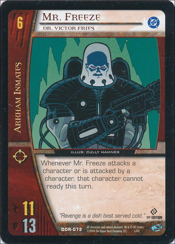 DC Origins: VS System (Base Set) card DOR-072 Mr. Freeze (Dr. Victor Fries)