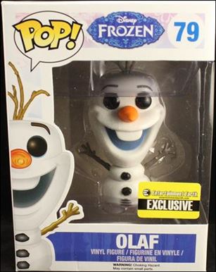 POP! Disney figure 79-B Olaf (Glitter) Entertainment Earth Edition