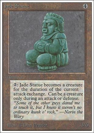 Magic the Gathering: Unlimited (Base Set) card 255 Jade Statue