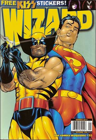 Wizard: The Comics Magazine issue 85 Kevin Maguire Wolverine & Superman Cover
