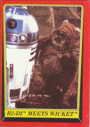 Star Wars: Return of the Jedi: Series 1 (Base Set) card 91 R2-D2 Meets Wicket