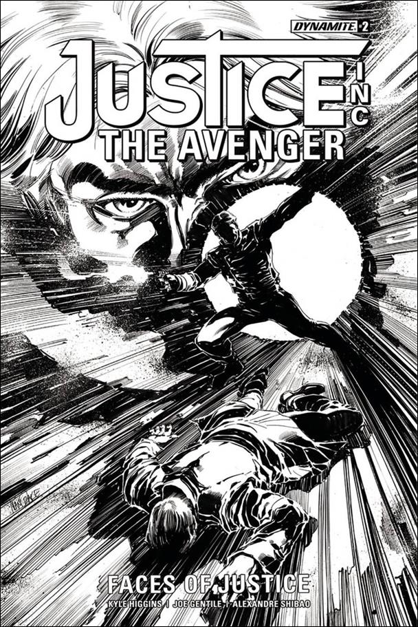 Justice Inc: The Avenger (2017) issue 2-B Tom Mandrake 1:10 Black & White Cover