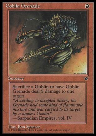 Magic the Gathering: Fallen Empires (Base Set) card 56 Goblin Grenade