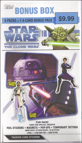 Star Wars: The Clone Wars Trading Card Stickers card 1-C Sealed Bonus Box