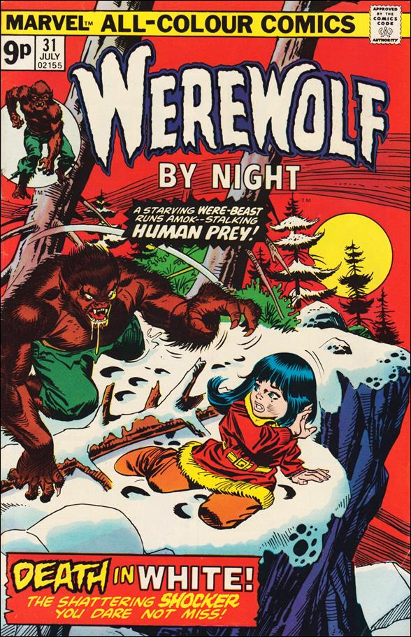 Werewolf by Night (1972) issue 31-B UK Price Cover