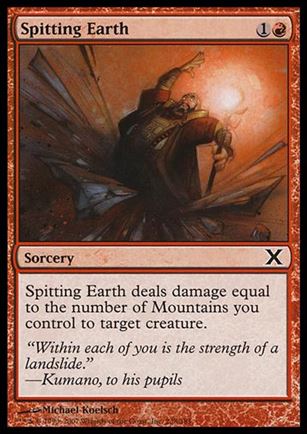 Magic the Gathering: 10th Edition (Base Set) card 238 Spitting Earth