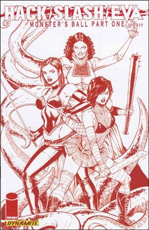 Hack/Slash/Eva: Monster's Ball issue 1-D Tim Seeley Blood Red Cover